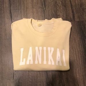 Brandy Melville Yellow Lanikai Sweatshirt One Size